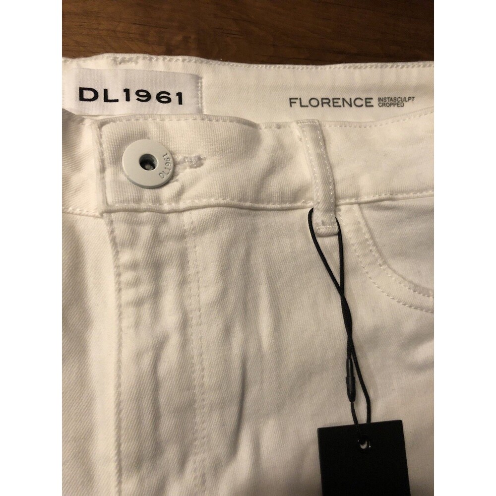 DL1961 Women's Jeans Florence Instasculpt Skinny Crop White Size 32 NWT $178 - Picture 6 of 11